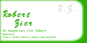 robert zier business card