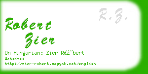 robert zier business card